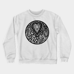 Valentine Circle of Hearts Aussie Tangle Transparent Crewneck Sweatshirt